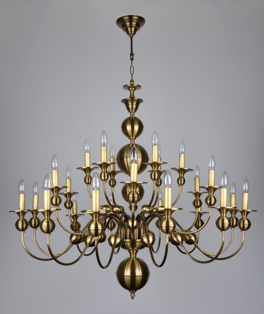 OSLO lampadario con 24 bracci in metallo in stile olandese