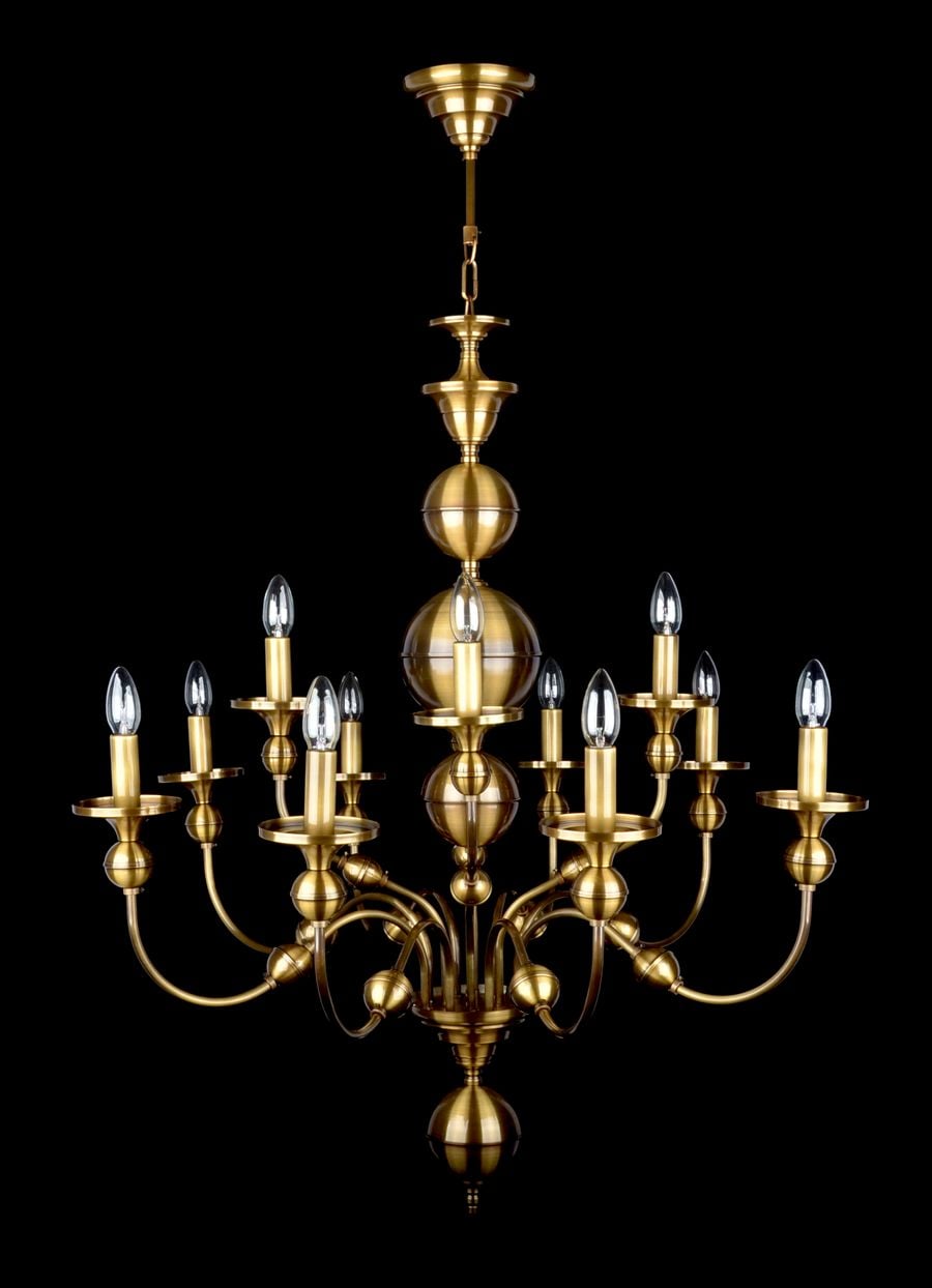 OSLO 8+4-arm metal chandelier