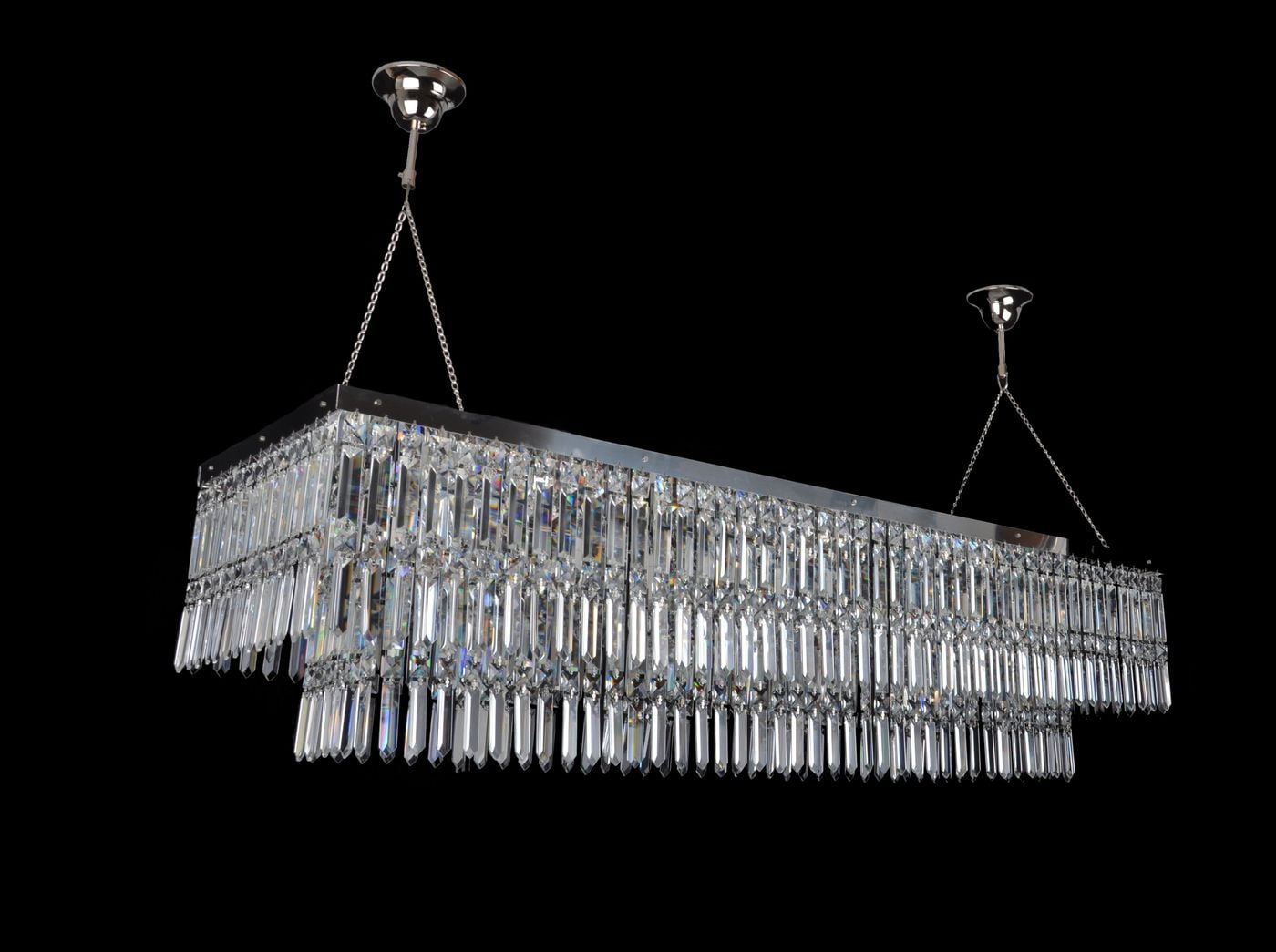 DERBY lampadario moderno rettangolare a 7 luci