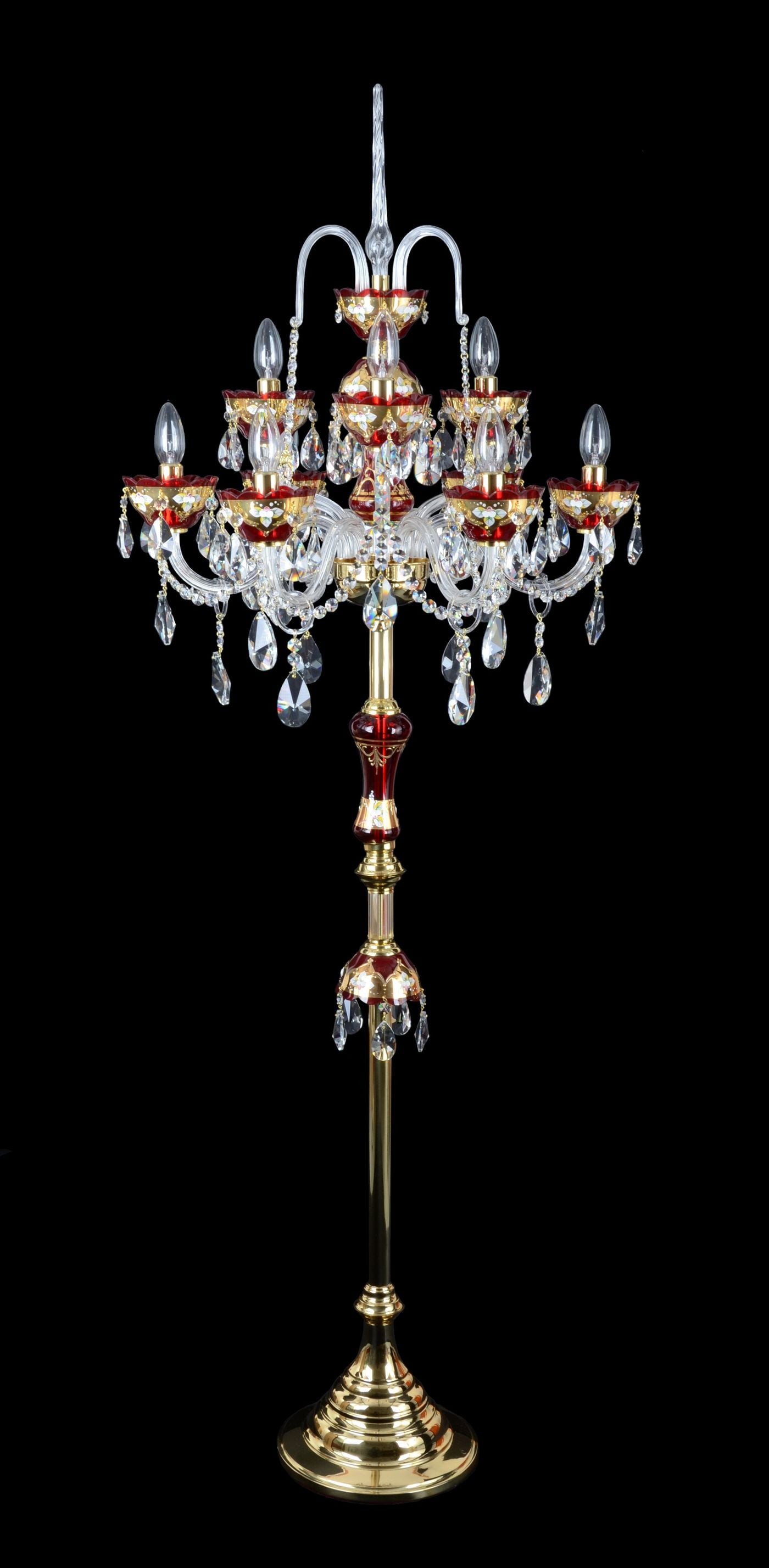 SCARLETT emaljeret gulvlampe med 6+3 glasarme