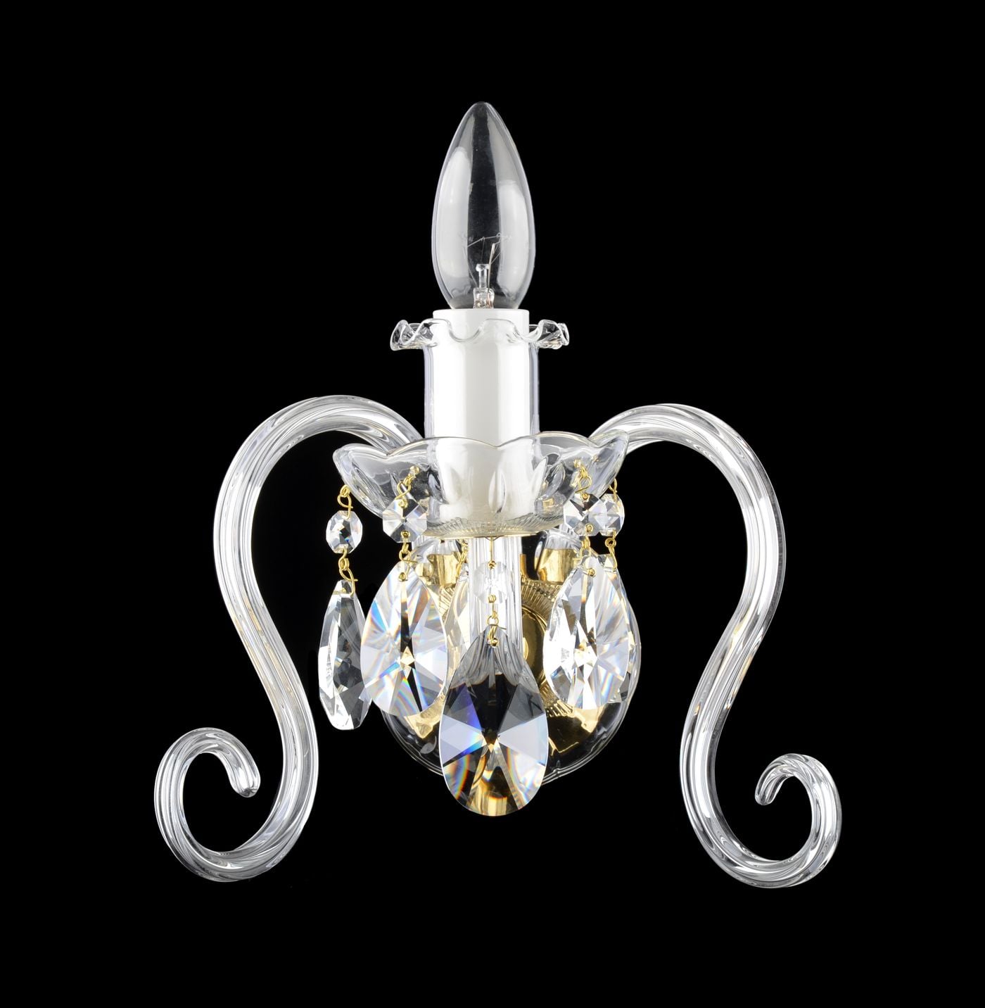 AURA wall lamp with 1 arm — Polished brass