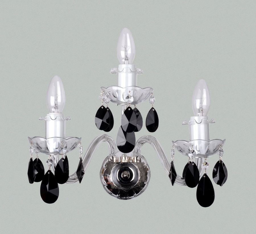 AURA wall lamp with 3 arms and coloured droplets