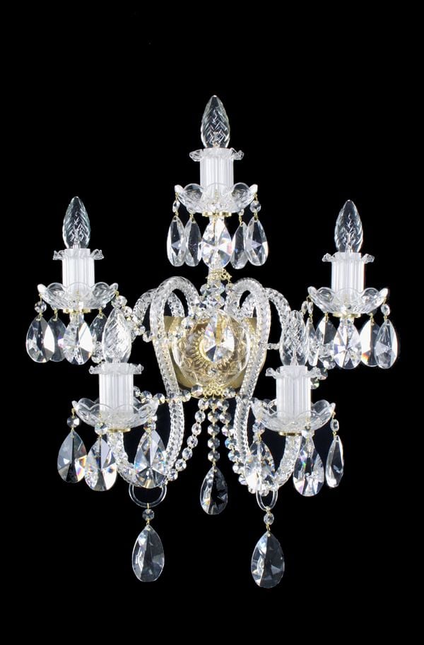 ROYAL wandlamp met 5 armen — Gepolijst messing
