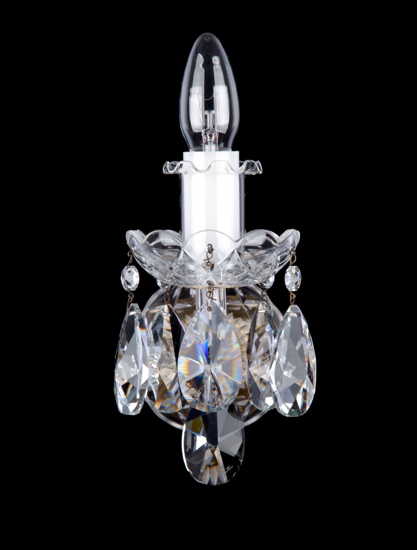 SOFIA wandlamp met 1 arm en amandelvormige pendels