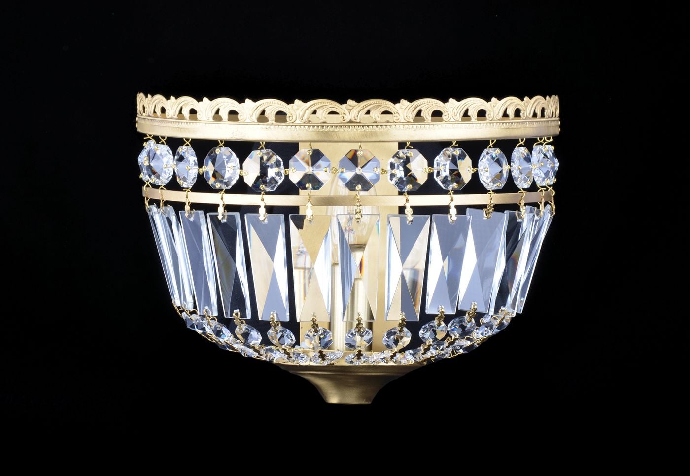 AUSTIN applique da parete a 1 luce con gocce a pietra
