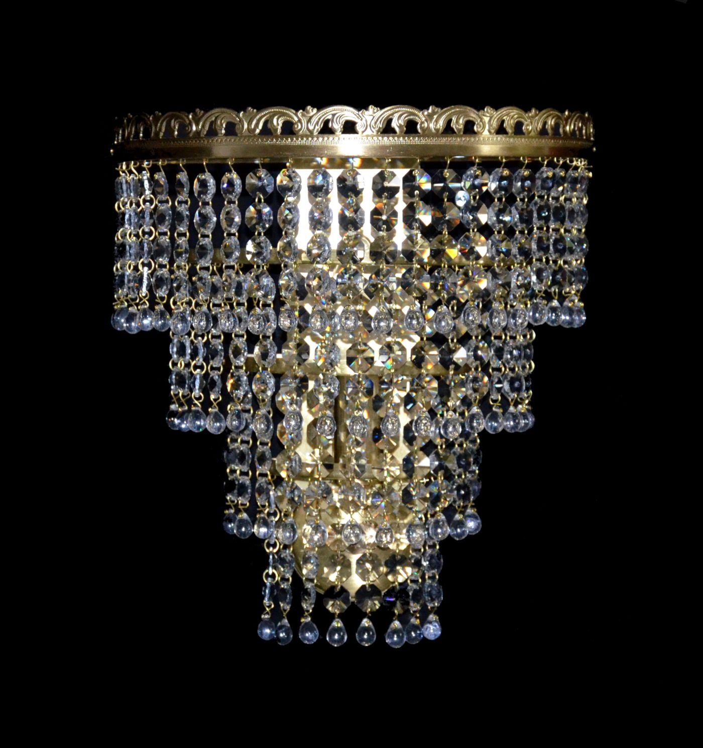 LUTON applique da parete a 1 luce 4 piani — Ottone spazzolato