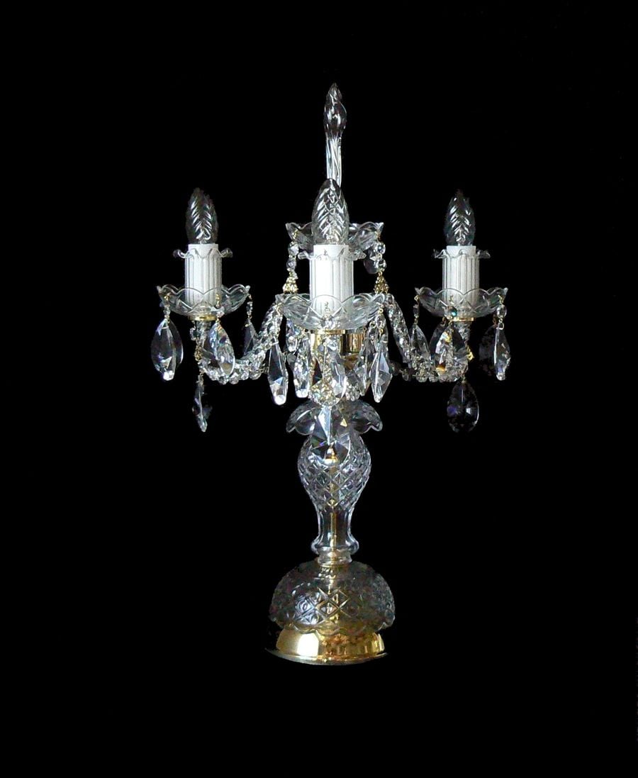 ROYAL glazen tafellamp met 3 armen