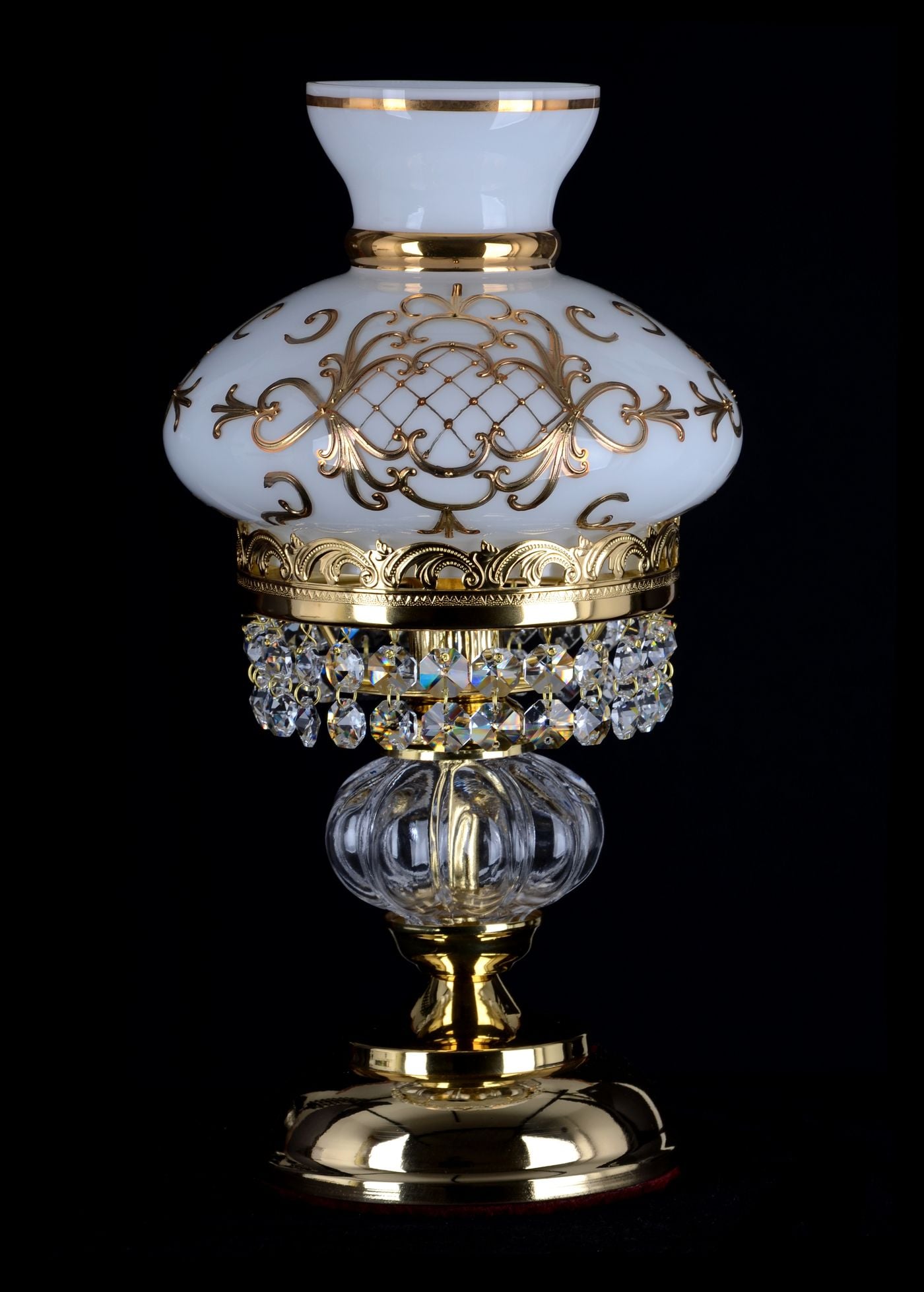 CHATEAU Glas-Tischleuchte mit 1 Leuchtmittel